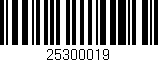 Código de barras (EAN, GTIN, SKU, ISBN): '25300019'