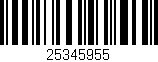 Código de barras (EAN, GTIN, SKU, ISBN): '25345955'