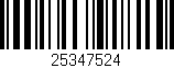 Código de barras (EAN, GTIN, SKU, ISBN): '25347524'
