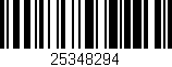 Código de barras (EAN, GTIN, SKU, ISBN): '25348294'