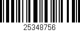 Código de barras (EAN, GTIN, SKU, ISBN): '25348756'