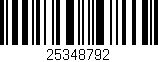Código de barras (EAN, GTIN, SKU, ISBN): '25348792'