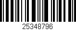Código de barras (EAN, GTIN, SKU, ISBN): '25348796'
