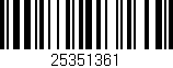 Código de barras (EAN, GTIN, SKU, ISBN): '25351361'