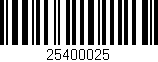 Código de barras (EAN, GTIN, SKU, ISBN): '25400025'