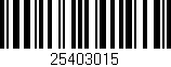 Código de barras (EAN, GTIN, SKU, ISBN): '25403015'