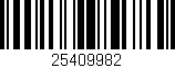 Código de barras (EAN, GTIN, SKU, ISBN): '25409982'