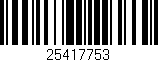 Código de barras (EAN, GTIN, SKU, ISBN): '25417753'