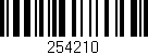 Código de barras (EAN, GTIN, SKU, ISBN): '254210'