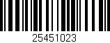 Código de barras (EAN, GTIN, SKU, ISBN): '25451023'