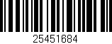 Código de barras (EAN, GTIN, SKU, ISBN): '25451684'