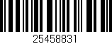 Código de barras (EAN, GTIN, SKU, ISBN): '25458831'