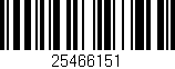 Código de barras (EAN, GTIN, SKU, ISBN): '25466151'