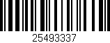 Código de barras (EAN, GTIN, SKU, ISBN): '25493337'