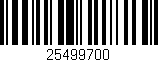 Código de barras (EAN, GTIN, SKU, ISBN): '25499700'