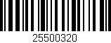 Código de barras (EAN, GTIN, SKU, ISBN): '25500320'