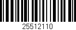 Código de barras (EAN, GTIN, SKU, ISBN): '25512110'