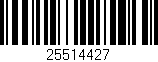 Código de barras (EAN, GTIN, SKU, ISBN): '25514427'