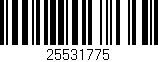 Código de barras (EAN, GTIN, SKU, ISBN): '25531775'