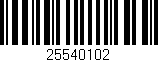 Código de barras (EAN, GTIN, SKU, ISBN): '25540102'