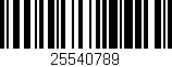 Código de barras (EAN, GTIN, SKU, ISBN): '25540789'