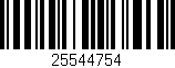 Código de barras (EAN, GTIN, SKU, ISBN): '25544754'