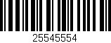 Código de barras (EAN, GTIN, SKU, ISBN): '25545554'