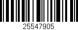 Código de barras (EAN, GTIN, SKU, ISBN): '25547905'
