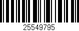 Código de barras (EAN, GTIN, SKU, ISBN): '25549795'