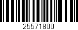 Código de barras (EAN, GTIN, SKU, ISBN): '25571800'
