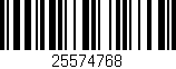 Código de barras (EAN, GTIN, SKU, ISBN): '25574768'