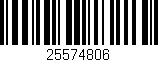 Código de barras (EAN, GTIN, SKU, ISBN): '25574806'