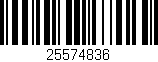 Código de barras (EAN, GTIN, SKU, ISBN): '25574836'