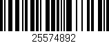 Código de barras (EAN, GTIN, SKU, ISBN): '25574892'