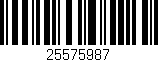 Código de barras (EAN, GTIN, SKU, ISBN): '25575987'