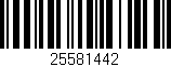 Código de barras (EAN, GTIN, SKU, ISBN): '25581442'