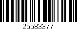 Código de barras (EAN, GTIN, SKU, ISBN): '25583377'