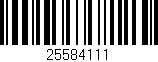 Código de barras (EAN, GTIN, SKU, ISBN): '25584111'