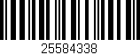 Código de barras (EAN, GTIN, SKU, ISBN): '25584338'