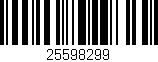 Código de barras (EAN, GTIN, SKU, ISBN): '25598299'