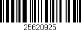 Código de barras (EAN, GTIN, SKU, ISBN): '25620925'