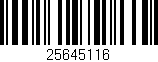 Código de barras (EAN, GTIN, SKU, ISBN): '25645116'