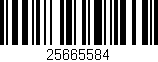 Código de barras (EAN, GTIN, SKU, ISBN): '25665584'