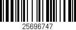 Código de barras (EAN, GTIN, SKU, ISBN): '25696747'