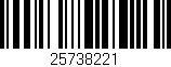 Código de barras (EAN, GTIN, SKU, ISBN): '25738221'