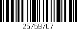 Código de barras (EAN, GTIN, SKU, ISBN): '25759707'