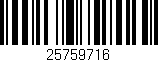 Código de barras (EAN, GTIN, SKU, ISBN): '25759716'