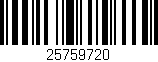 Código de barras (EAN, GTIN, SKU, ISBN): '25759720'