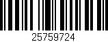 Código de barras (EAN, GTIN, SKU, ISBN): '25759724'