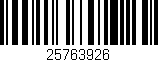 Código de barras (EAN, GTIN, SKU, ISBN): '25763926'